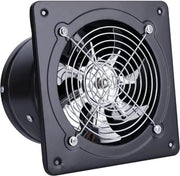 Ventilatore per bagno, 200 mm, ventilatore per tubo, manuale, per bagno, cucina, toilette, consumo energetico, silenzioso, nero