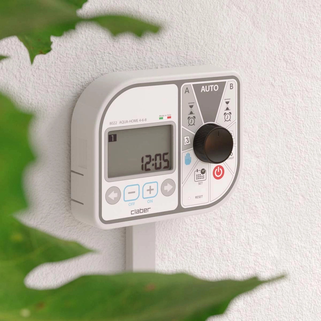CENTRALINA PER IRRIGAZIONE 'AQUA-HOME 4-6-8' Art. 8022 - 2 programmi blister  - CLABER