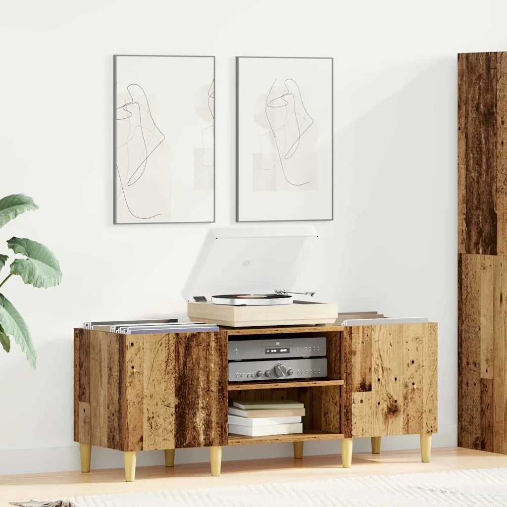 Mobile porta vinili Legno vecchio 121 x 38 x 48 cm 881471