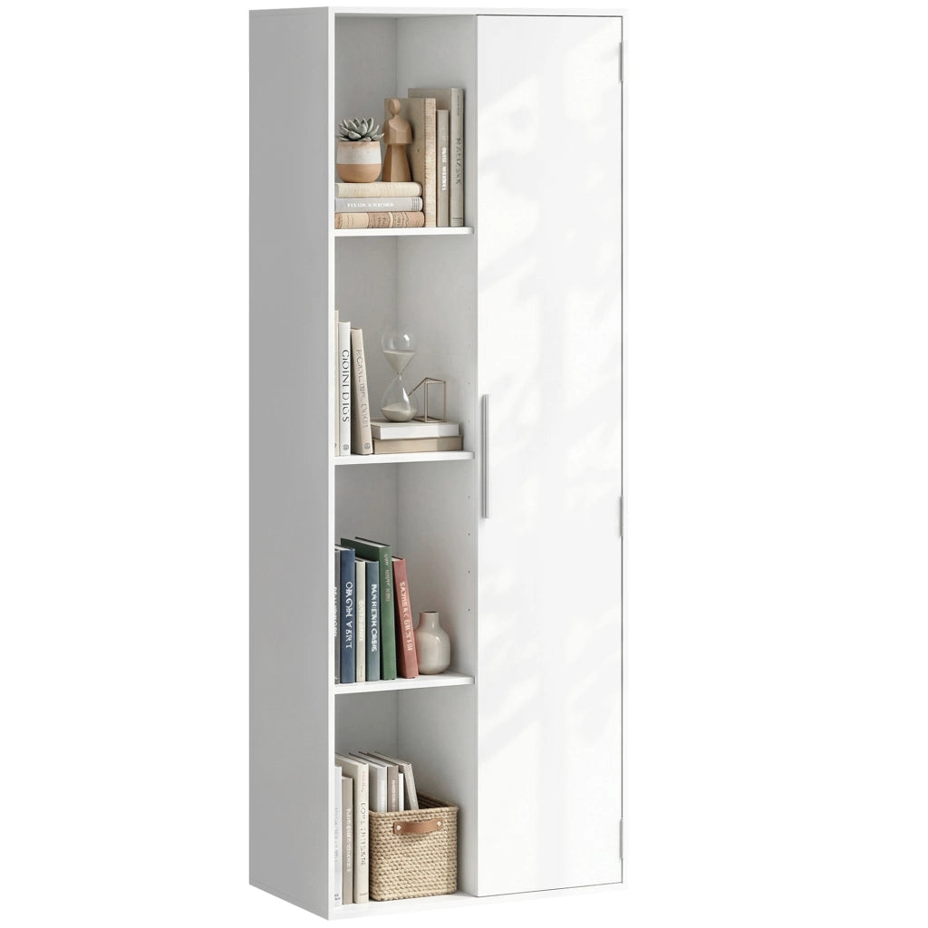 Libreria con ante ¨C zephmum ¨C bianco 80x30x200 cm