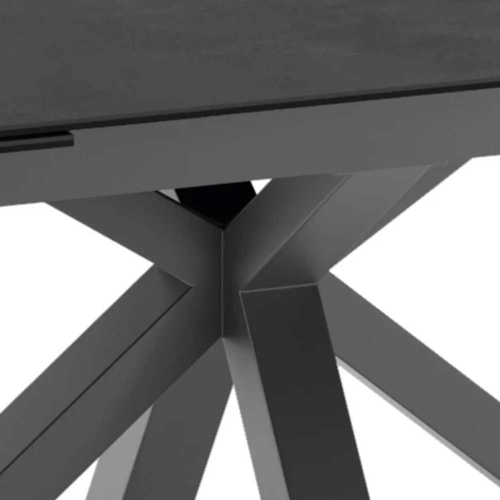 Tavolo da pranzo allungabile in ceramica grigio Guernica 160-240x90 cm fino a 10 posti | Duzzle