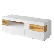 Mobile TV 160cm collezione KILES. Colori bianco e rovere. Stile design. LED integrato.