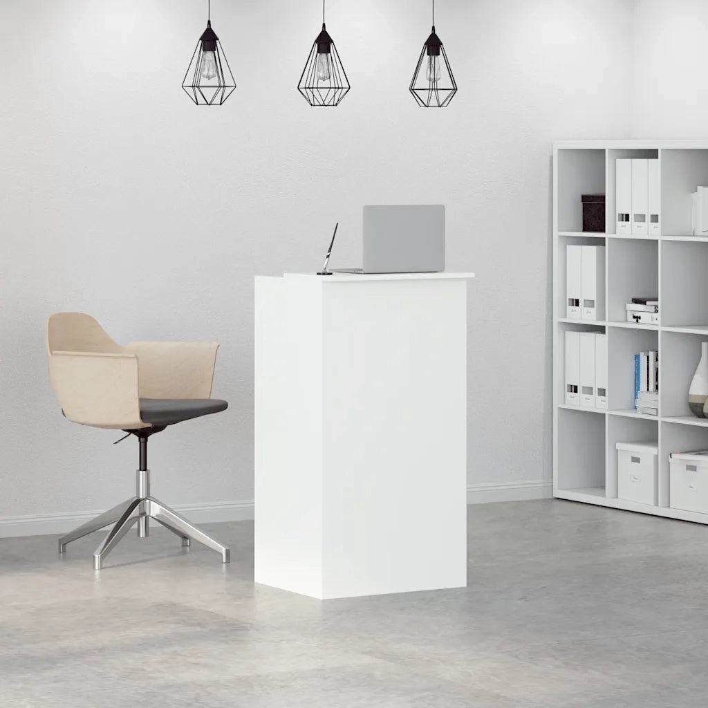 vidaXL Banco Reception Bianco 55x50x103,5 cm in Legno Multistrato