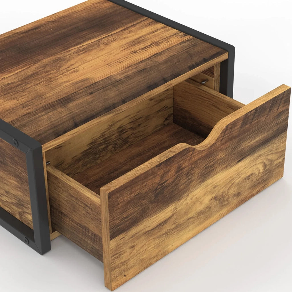 IDMarket - Set di 2 comodini a parete HAWKINS Mensola sospesa dal design industriale