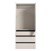 Armadio Camera da Letto Vimercatii, Guardaroba 2 Ante Appendiabiti, 93x211h cm Bianco