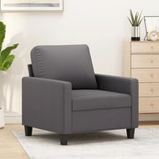 Poltrona-Divano Sedia Grigia 60 cm in Similpelle 496147