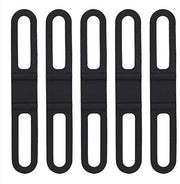 Cinghia in Silicone per Bicicletta - Multifunzionale - Nero - Accessori per Bicicletta - Adatto per Biciclette da Montagna e E-Bike - 5 Pezzi