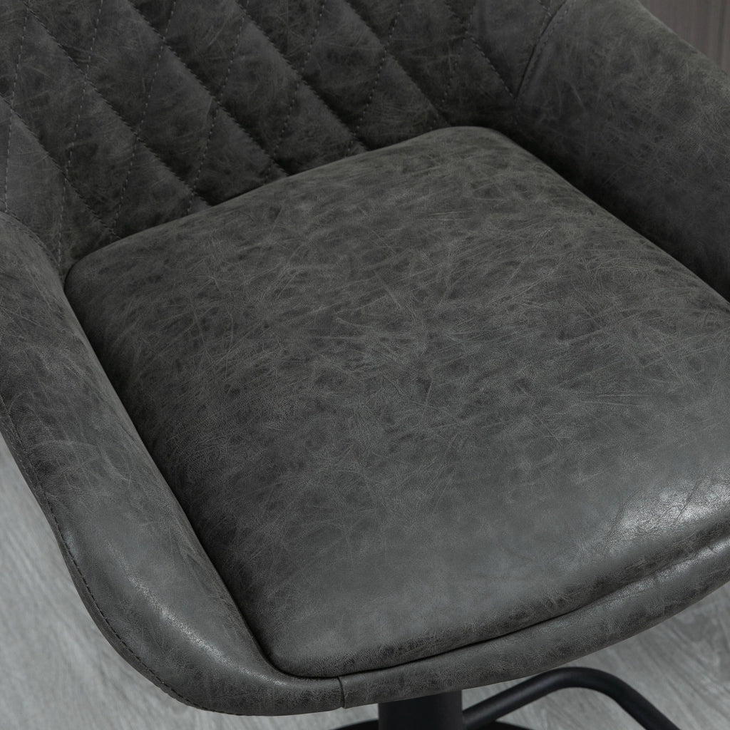 Sgabello da Cucina Altezza Regolabile ¨C zephmum ¨C Grigio Scuro 51x59x117 cm