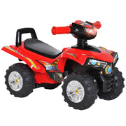 EasyComfort Quad Giocattolo per Bambini con Clacson, Musica e Luci, 60x38x42 cm, in PP Rosso