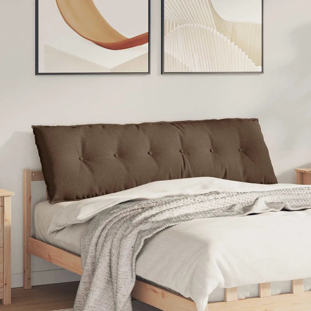 Cuscino per Schiena Marrone 160 x 19 x 50 cm Tessuto 42014877