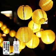 Luce a LED esterna - 10 m 50 led, espandibile, 8 modalità, con telecomando, funzione di memoria e timer - per esterni terrazza balcone giardino
