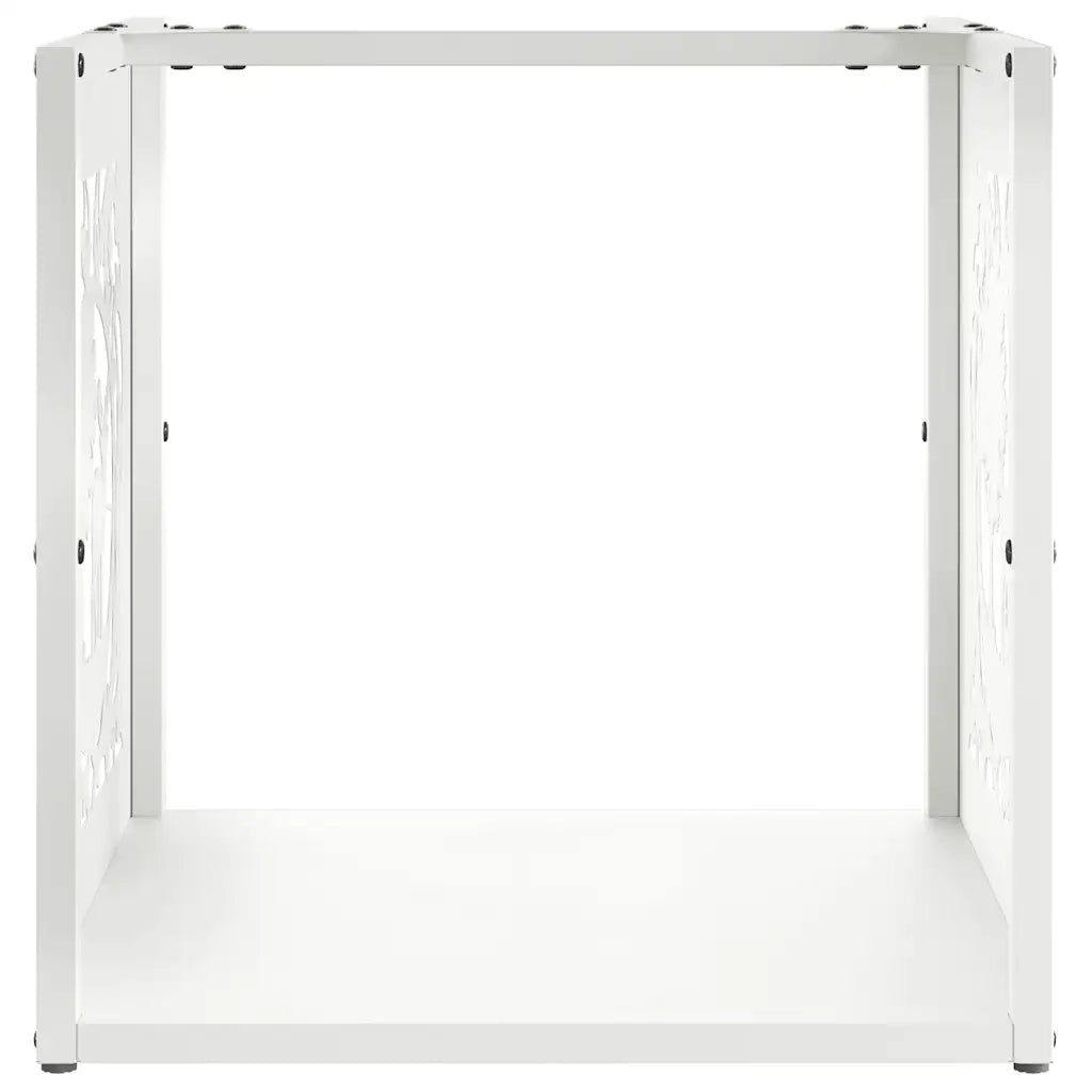 Rastrelliera per Legna da Ardere Bianca 40x40x40 cm CFW7632841