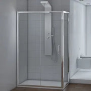 Box doccia 70x90 rettangolare fisso + scorrevole vetro trasparente 6 mm