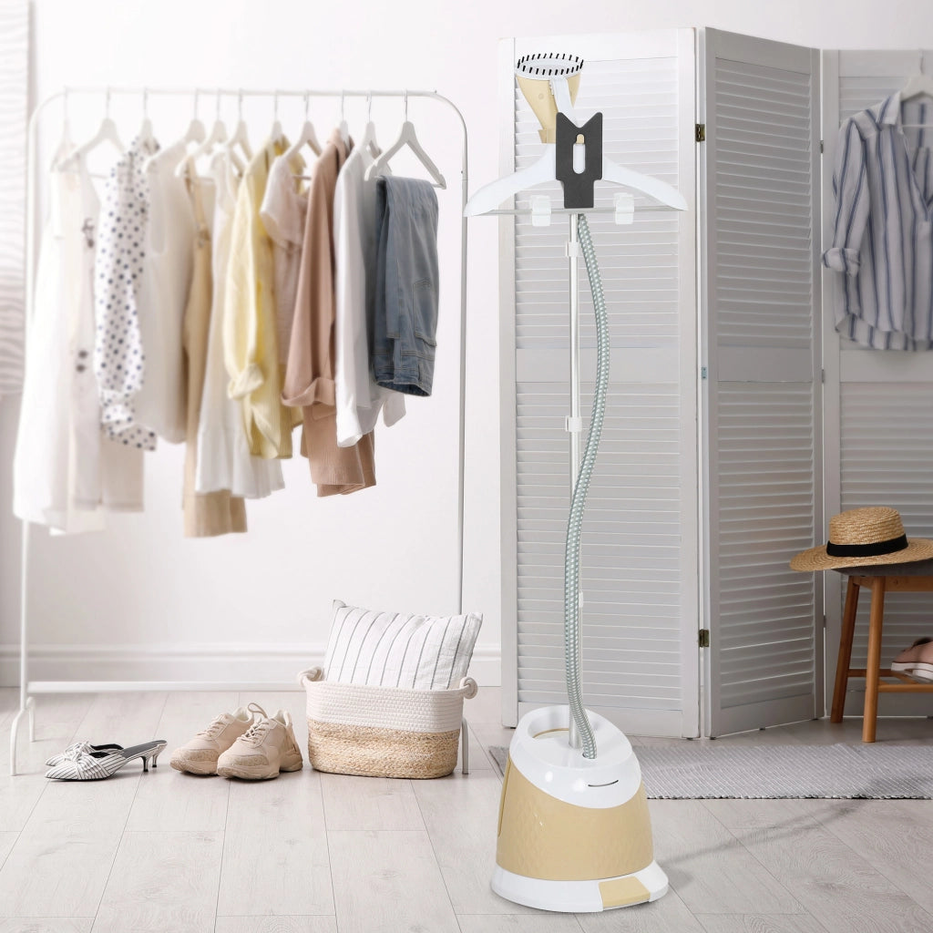 Ferro da Stiro Verticale a Vapore 1800W con Serbatoio 1.8L, Altezza Regolabile e Accessori, Oro