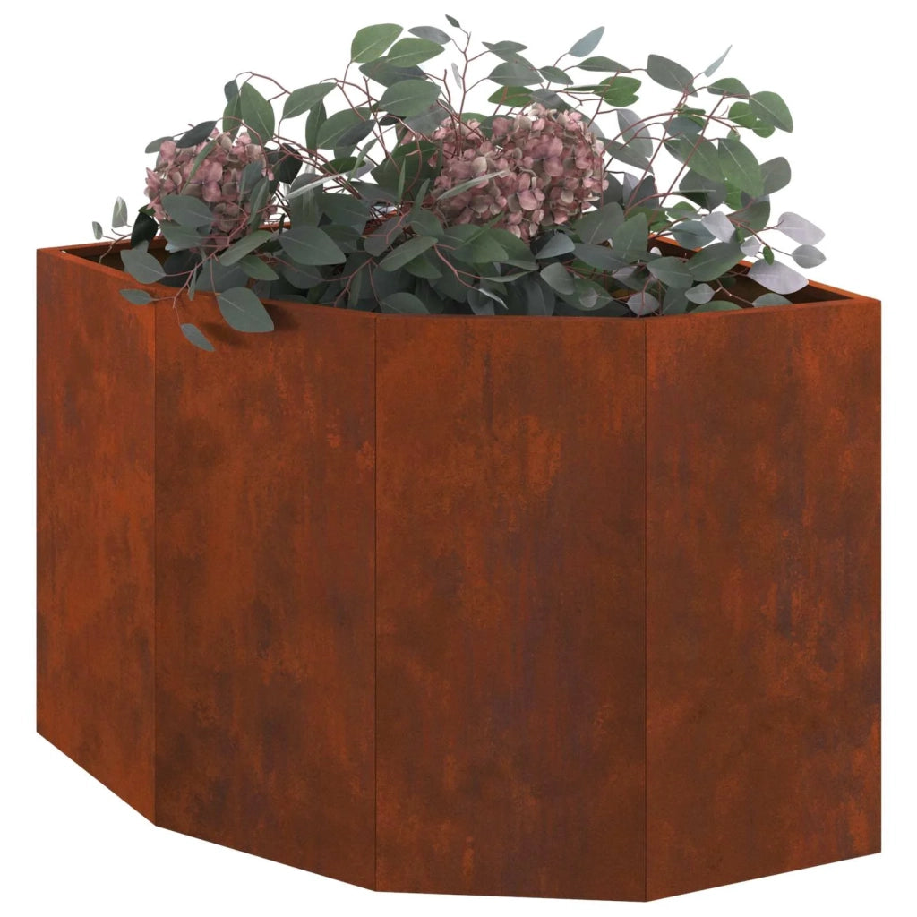 Vaso d'angolo Ruggine 60 x 60 x 50 cm acciaio corten 883667
