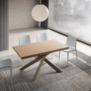 Tavolo allungabile 140/240x90 cm Versalux rovere scortecciato gambe multicolore 4/C