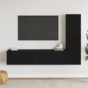 Set mobile TV 4 pcs Rovere Nero 130,5 x 30 x 140 cm 3333052