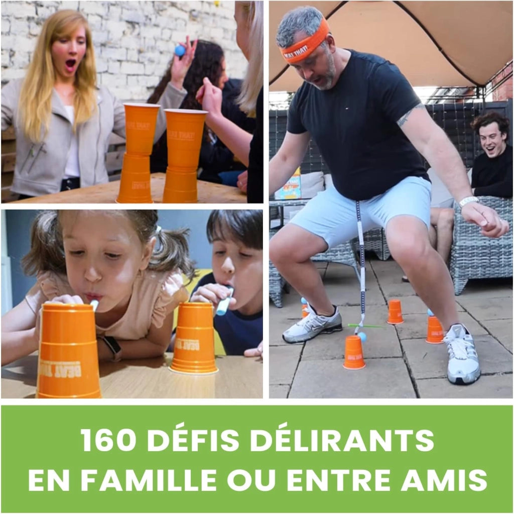 BEAT THAT! - Il Gioco Delirante delle sfide pazze da affrontare con la famiglia o gli amici - Gioco di società per Bambini, Adolescenti e Adulti