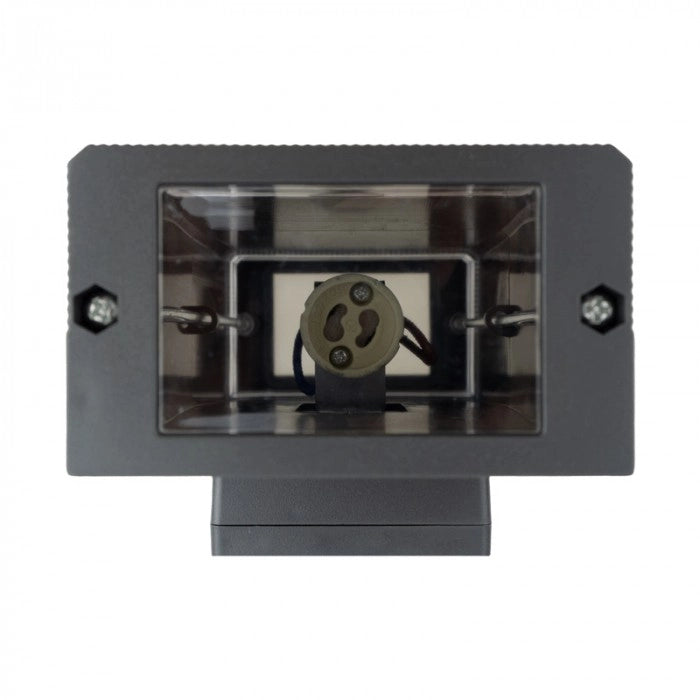 Applique esterna moderna antracite 2xGU10 IP44 Ecolight