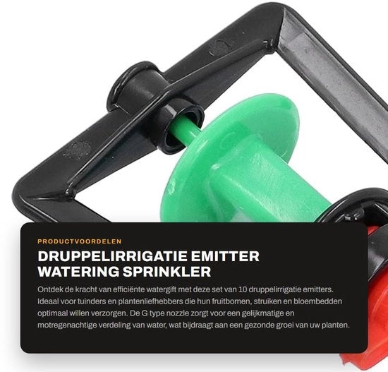 Impianto di Irrigazione a Gocce - Set da 10 - Aspiratore G tipo - Bocchetta Rotante - Economia d'Acqua - Adatto per Giardino e Piante - Aspersore a 360 Gradi - Sistema di Aspersione