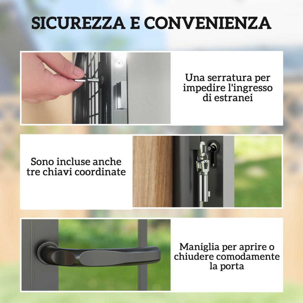 Cancello Giardino a 2 Paletti ¨C zephmum ¨C Acciaio Zincato, Nero, 105x204 cm