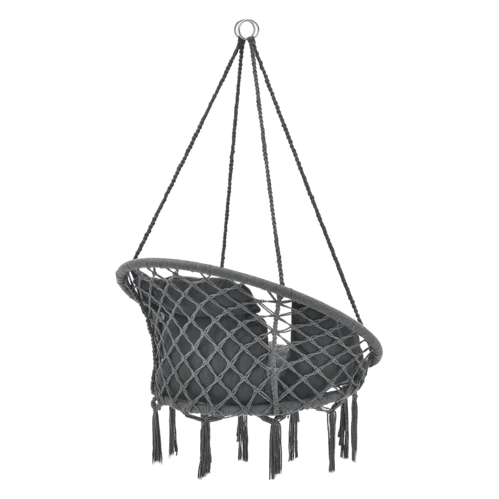 Amaca rotonda con cuscino diametro seduta 60 cm grigio scuro 03_0006059