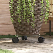 Pedane con Ruote per Piante 2pz in Vetro Temperato Rotondo 28cm 245691