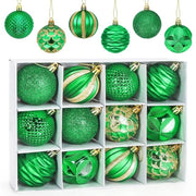Decorazioni di Natale in plastica 6 cm - 12 pezzi - Decorazione di Natale lussuosa - Ornamenti lucidi - Avvertenza di sicurezza - Decorazioni di Natale