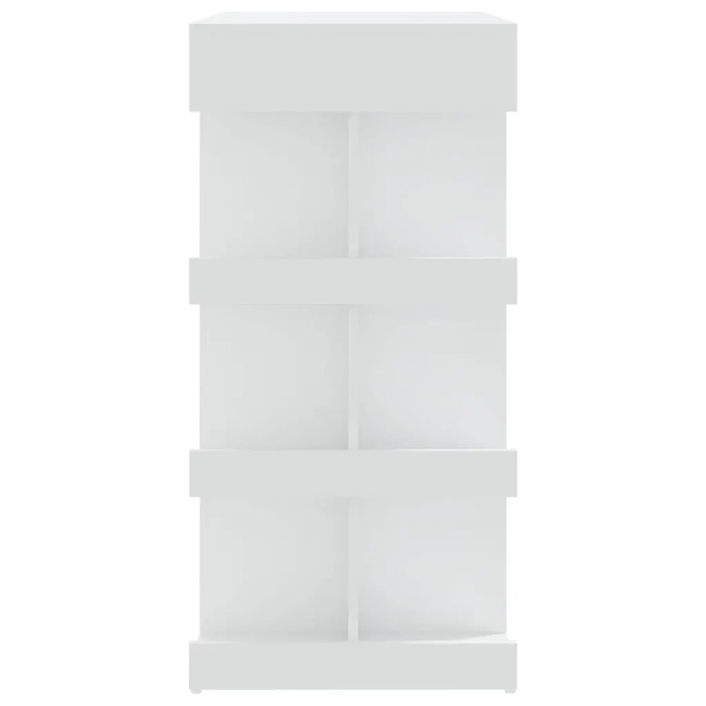 Tavolo da Bar con Ripiani Bianco 100x50x101,5 cm in Truciolato 809449