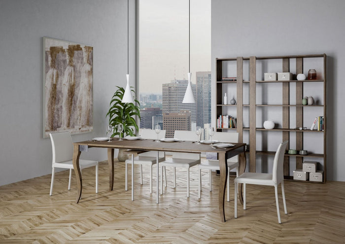 Consolle Allungabile 90-196x40x78 cm in Nobilitato Marrone