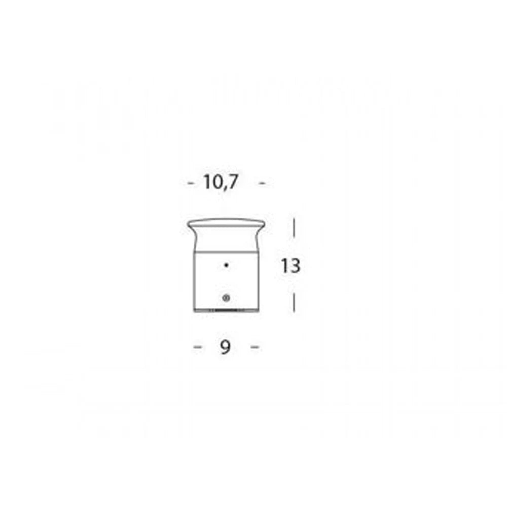 Applique Contemporanea Kep Alluminio Antracite 1 Luce Led 9W 3000K