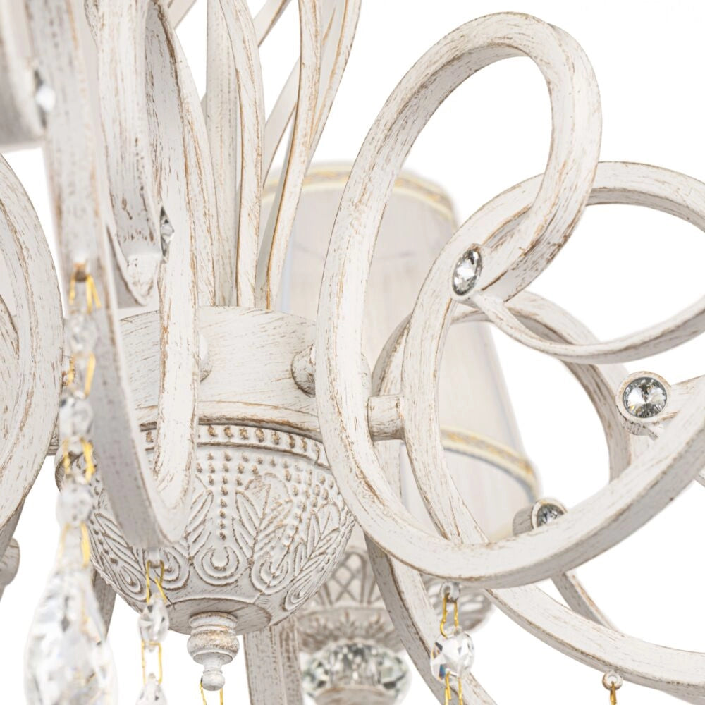Lampadario classico Grace bianco 8xE14 Maytoni ARM247-08-G