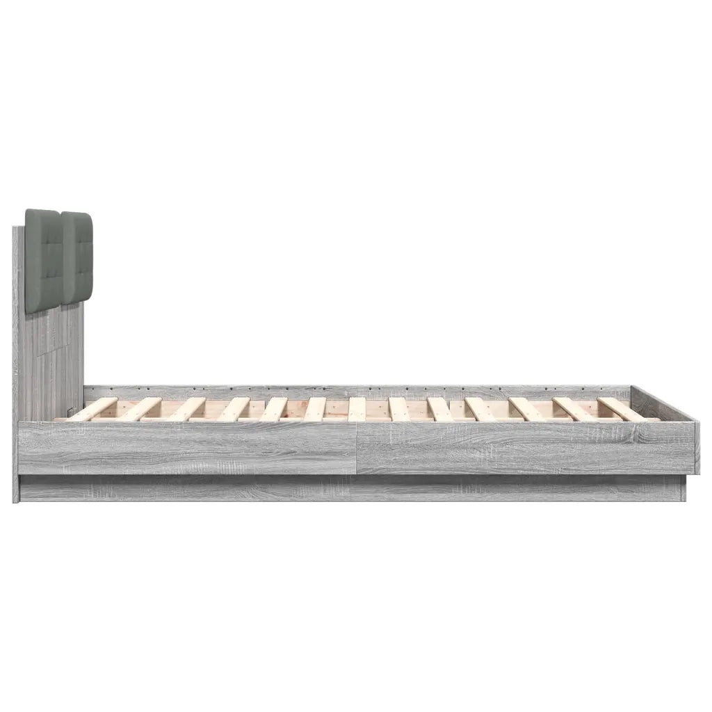 Giroletto Testiera Grigio Sonoma 135x190 cm Legno Multistrato 3209959