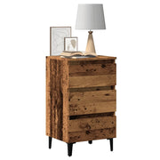 Comodino con Gambe in Metallo Legno Antico 40x35x69 cm