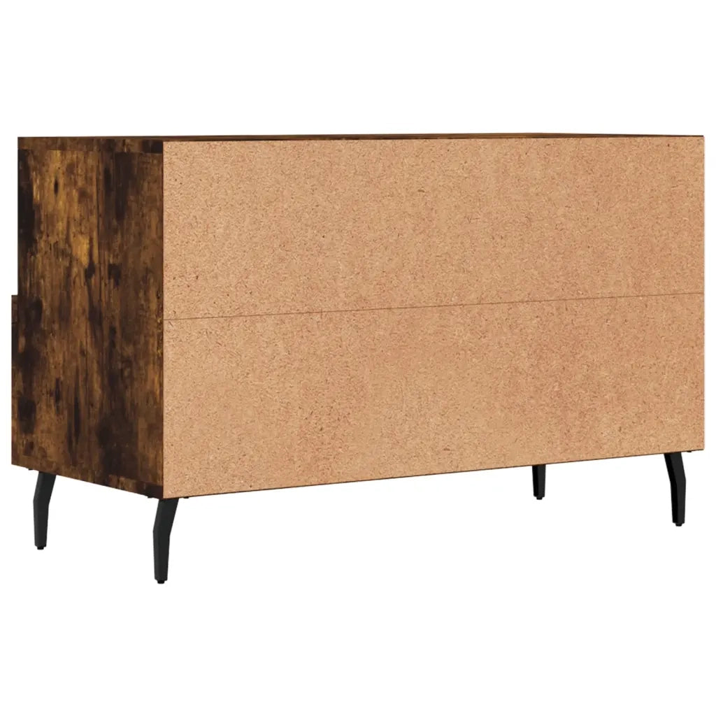 Mobile Porta TV Rovere Fumo 80x36x50 cm in Legno Multistrato 828993
