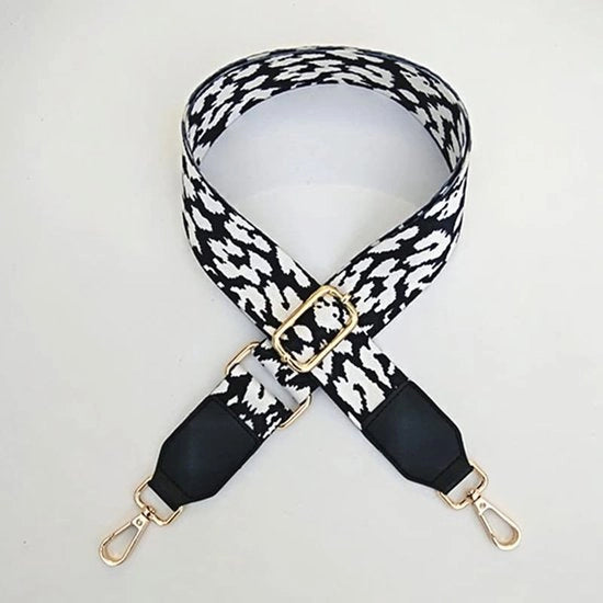 Cinturone Portatile Adattabile 80-130 cm - Cinturone con Tasca Larga 3,8 cm - Cinturone Antiscivolo - Fibbia d'Oro - Disegno Leopardo - Hardware Duraturo - Cinturone Portatile