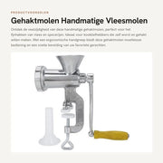 Molinello per carne manuale - in alluminio - inclusa sacca per polpette - maniglia ergonomica - multifunzionale - facile da utilizzare