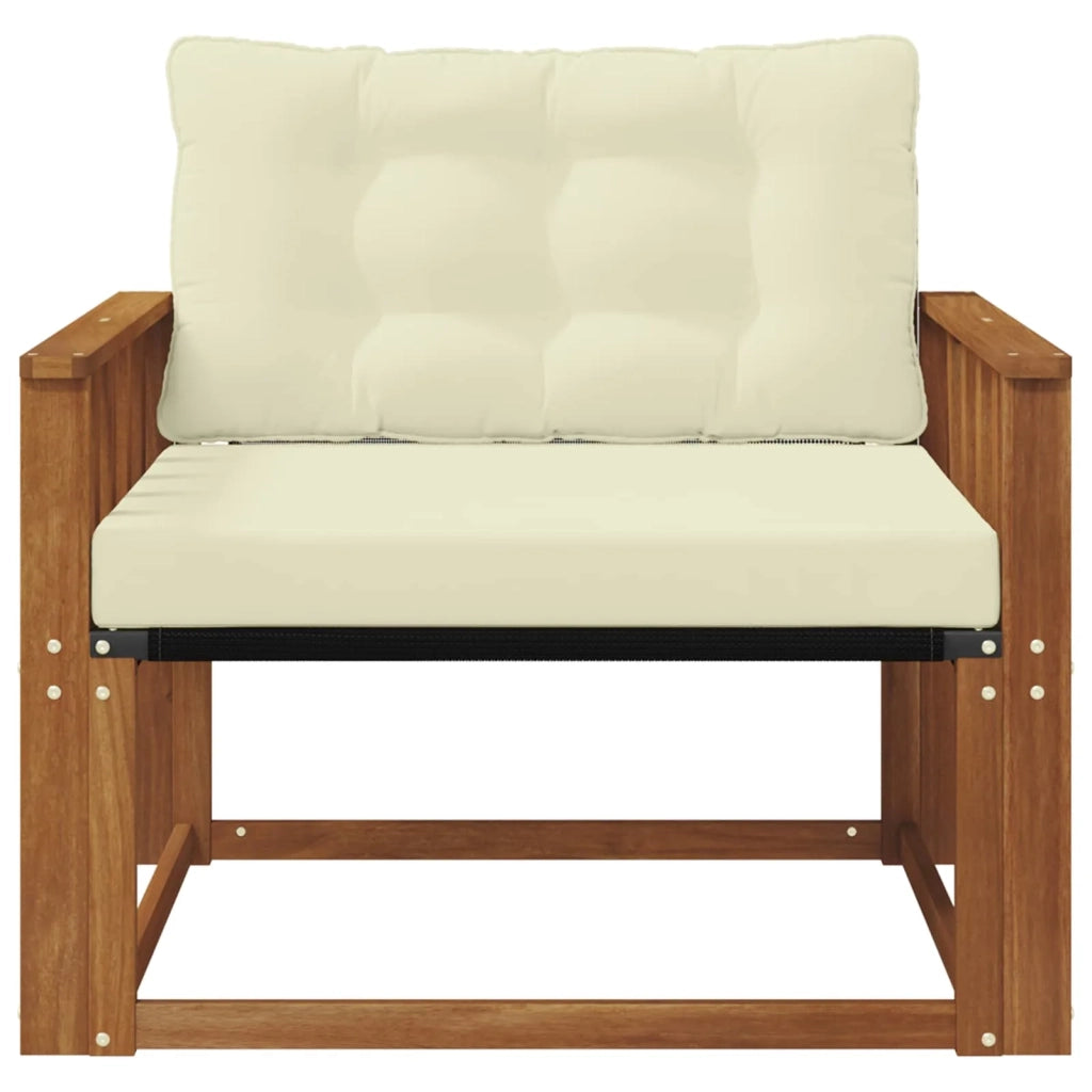 Set di divani da esterno-Sofa da giardino Legno di Acacia Massello e Textilene 135958