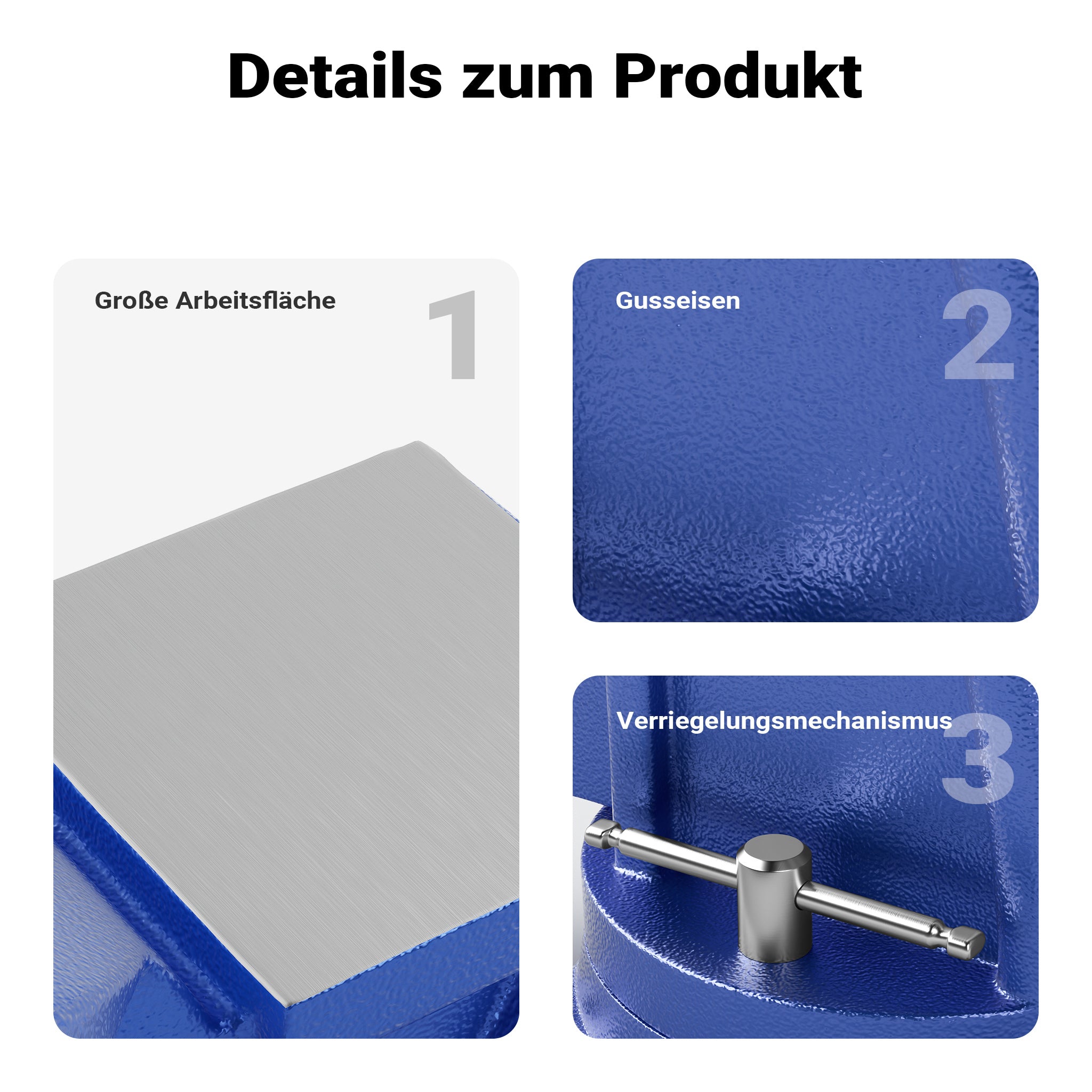 Morsa da banco Light Duty 100mm con incudine e ganascia di serraggio per sollecitazioni leggere