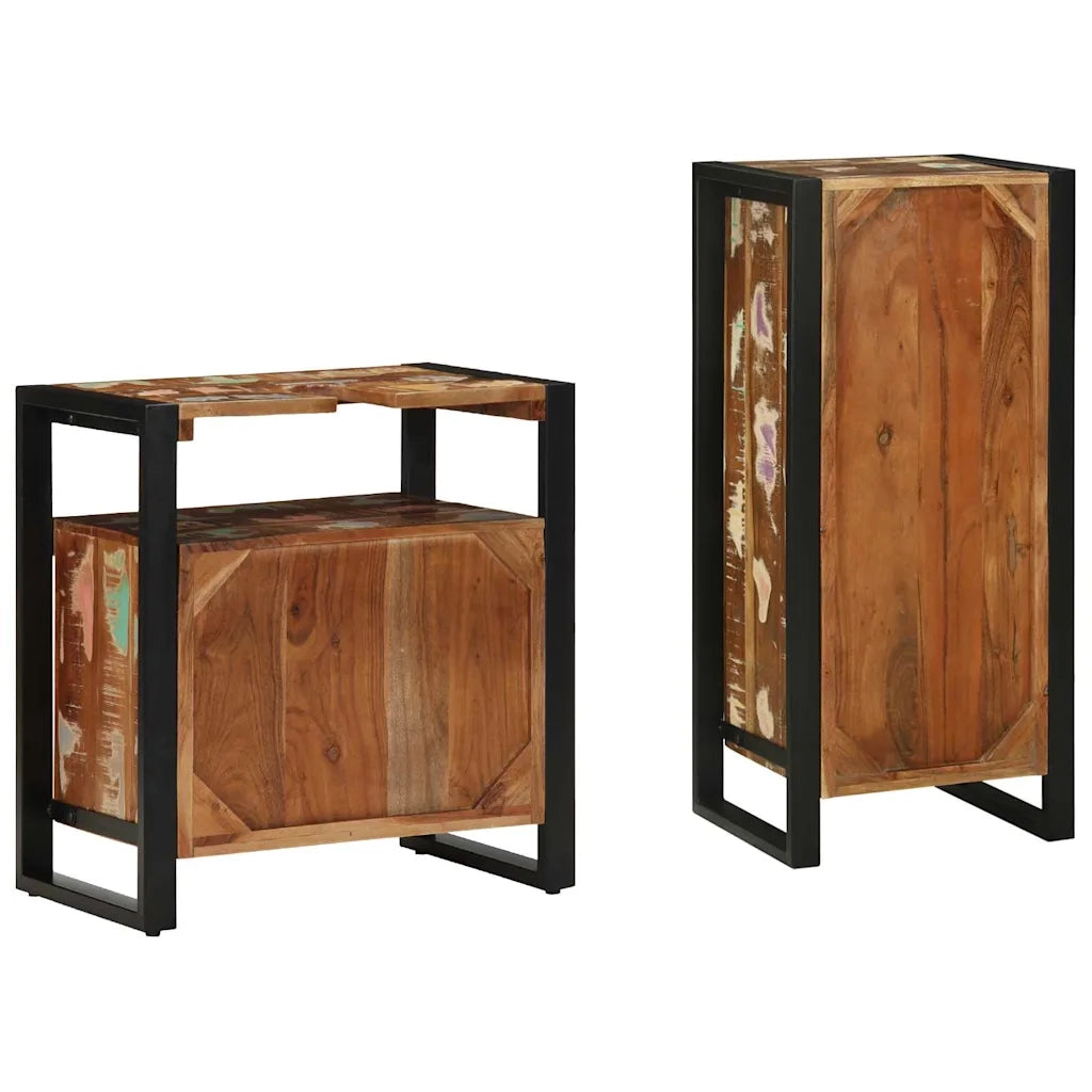 Set di mobili per il bagno 2 pcs Legno Recuperato Massello 3305609