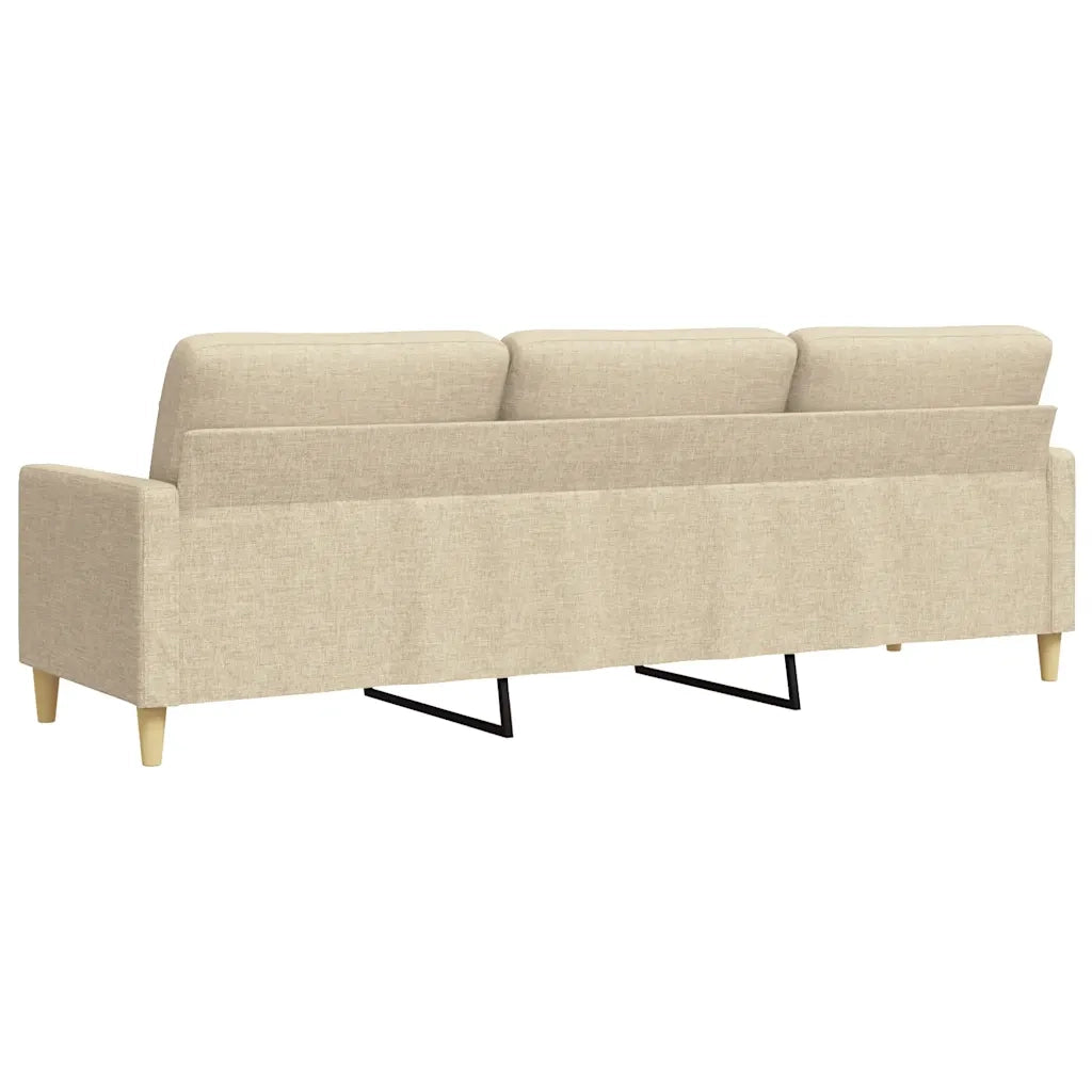 Divano | Divano da soggiorno | Sofa a 3 Posti Crema 210 cm in Tessuto