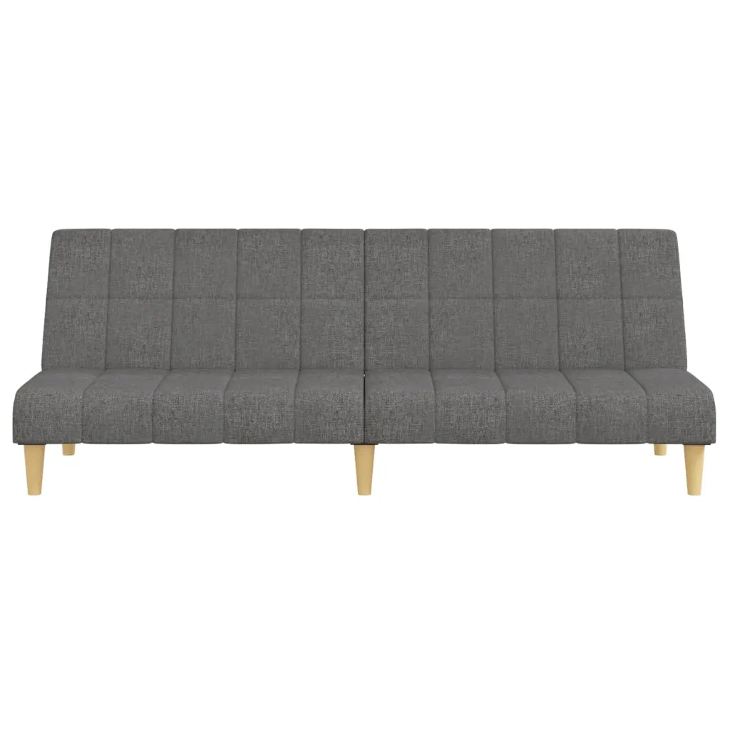 Divano Letto a 2 Posti Grigio Chiaro in Tessuto 375826