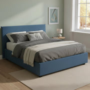 Letto Matrimoniale Ariadni, Letto Matrimoniale Materasso Incluso Made in Italy, blu