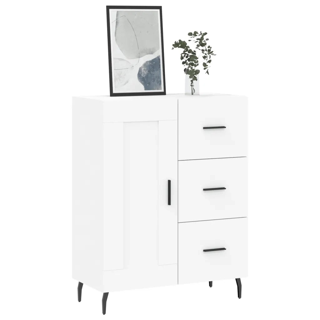 Credenza-Buffet-Armadio da cucina Bianca 69,5x34x90 cm in Legno Multistrato 725019