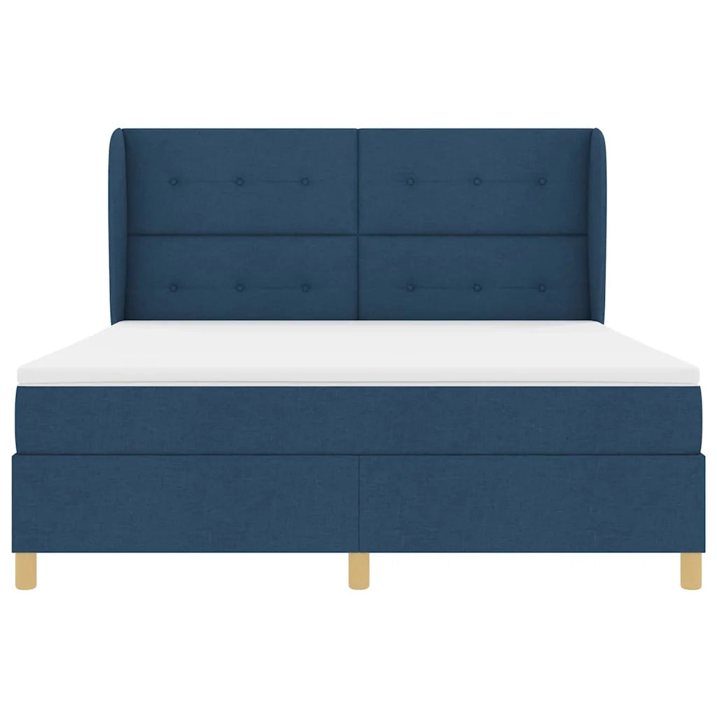 Letto a molle con materasso Blu 200 x 180 cm Tessuto 3340773