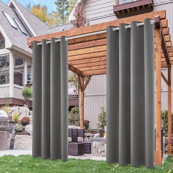 Tende di Ombreggiamento Termiche per Esterno - 132x245 cm - Grigio chiaro - 2 pezzi