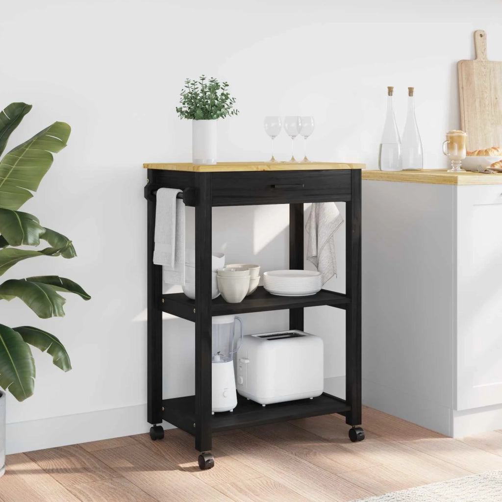 Carrello da Cucina MONZA Nero 60 x 40 x 88,5 cm CFW7382087
