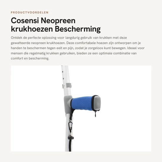 Supporti per gamba Gewatteerd - Neopreen - Pads comodi - Cintura elastica - Protezione contro il dolore - Prevenzione dell'ulcera - Supporti per manubrio di gamba