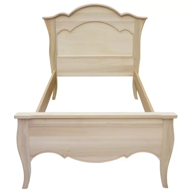 Letto 1 piazza e mezza arte povera legno grezzo 157x211x119 - Mobili 2G