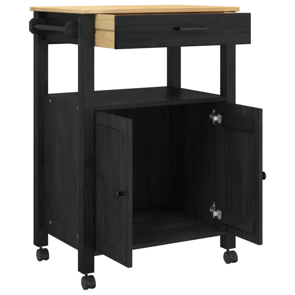 Carrello da Cucina MONZA Nero 60 x 40 x 88,5 cm CFW9232619